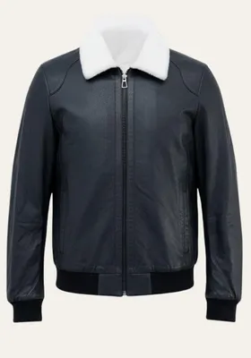 Produktbild von Lammfelljacke Damian Blau - Größe: S
