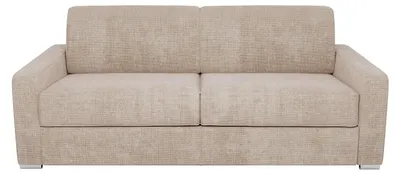 Produktbild von Schlafsofa 3 Personen mit Express-Bettfunktion aus Stoff in Beige - Schlafbreite 140 cm - Matratze 14 cm CALITO