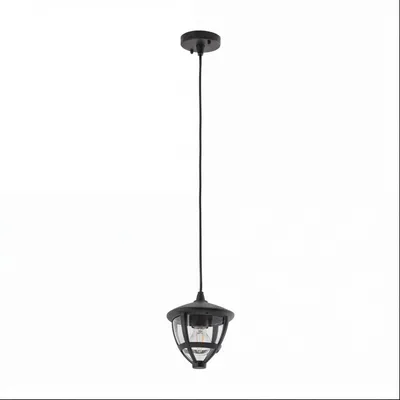 Produktbild von Hängeleuchte außen Aluminium E27 IP44 B: 17,5 cm H: max. 100 cm Schwarz Modern Außenlampe