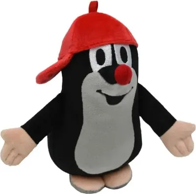 Obrázek produktu pro Plyšová figurka Krtek s baseballovou čepicí, červená, 16 cm