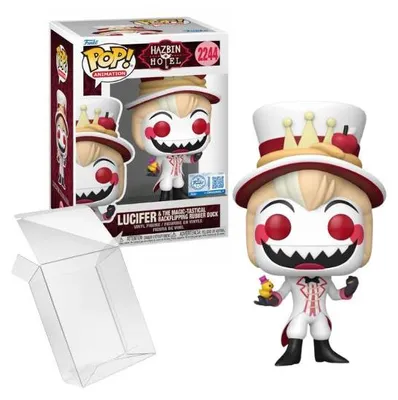 Produktbild von Funko Pop! Animation: Hazbin Hotel – Luzifer & die magisch-fantastische Saltos springende Gummiente #2244 Sonderedition, exklusiv