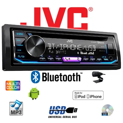 Produktbild von JVC KD-R992BT, Schwarz, 1 DIN, 200 W, 50 W, CD, AAC, FLAC, MP3, WMA