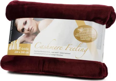 Produktbild von Gözze Premium Cashmere-Feeling Decke bordeaux 220x240 cm