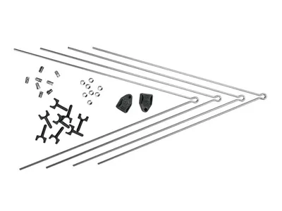 Produktbild von SKS 8355-10184 V-Strebenpaar SECU Chromopl. VR+HR für Kunststoffbleche 10184, silber (1 Set)
