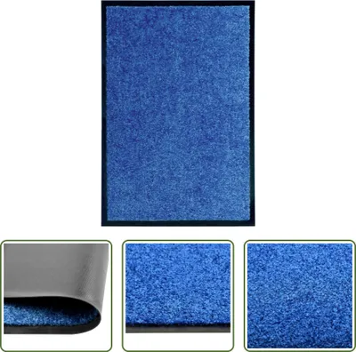 Produktbild von The Living Store Fußmatte Waschbar Blau 40x60 cm