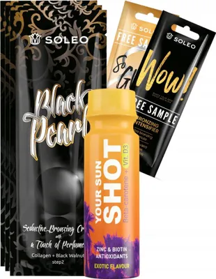 Productafbeelding van Soleo Black Pearl Bronzer bruiningslotion 3 stuks 15 ml Bruiningsset