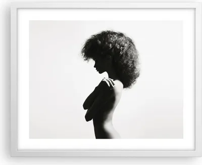 Produktbild von Gerahmtes Poster - Weißer Rahmen - Frau Nacktheit Körper - 50x40 cm - Wand Bild - Wanddeko - Wandbilder - Kunstposter - Wandposter - Bilderrahmen - Bilder - Kunstdruck - P2WAA50x40-4946
