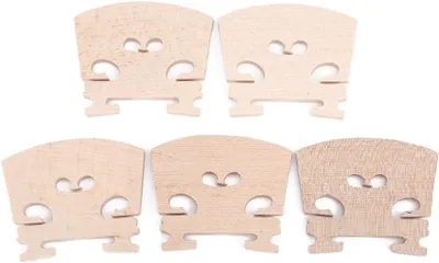 Imagen del producto de Puente para violín, tamaño 4/4, hecho de madera de arce, juego de 5 unidades