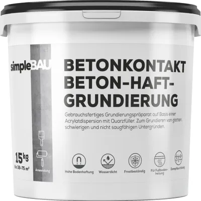 Produktbild von SimpleBau wasserfest Haftgrundierung für Beton gebrauchsfertige, 15kg
