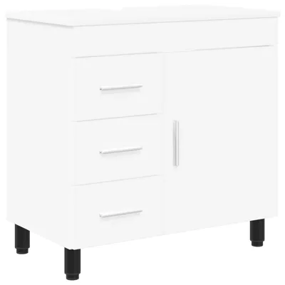 Image de vidaXL Meuble-lavabo blanc 60 x 35 x 60 cm en aggloméré