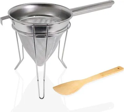 Produktbild von Sieb Kegelvormig mit Sieb und Spatel - Edelstahl