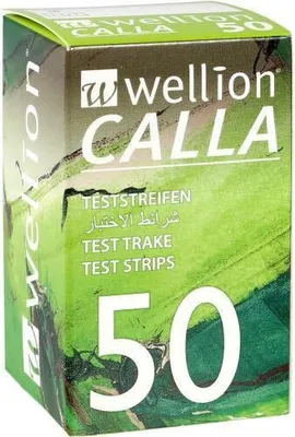 Obrázok produktu pre Wellion Calla Testovacie prúžky na meranie glukózy v krvi 50 ks