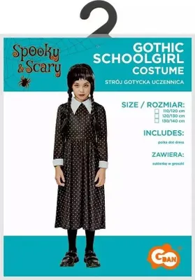 Produktbild von Halloween Gothic Schulmädchen, Schulmädchen Kostüm 120/130 cm
