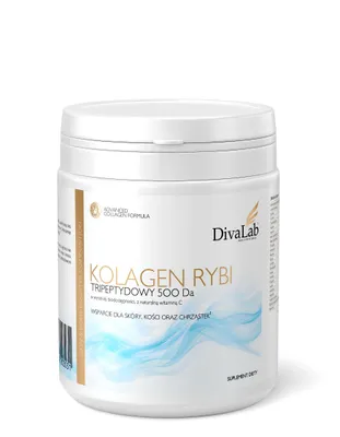 Produktbild von DivaLab Kollagen Tripeptide aus Fisch 500 Da mit natürlichem Vitamin C 250 g