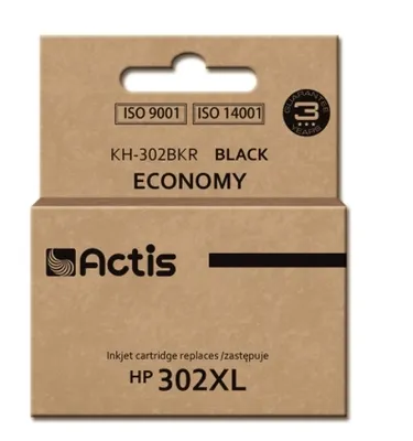 Image de Encre Actis KH-302BKR (remplace HP 302XL F6U68AE ; Premium ; 15 ml ; noire)