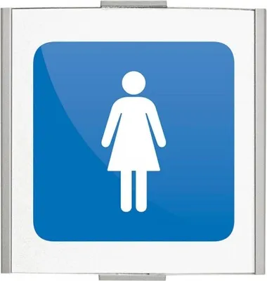 Produktbild von FRANKFURT Türschild 120x120mm mit Piktogramm WC Damen