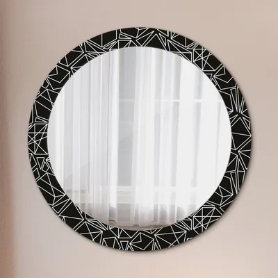 Produktbild von Ø80cm Modern Spiegel - Wandspiegel Wandmontage- Schlafzimmer - Geometrisch Muster