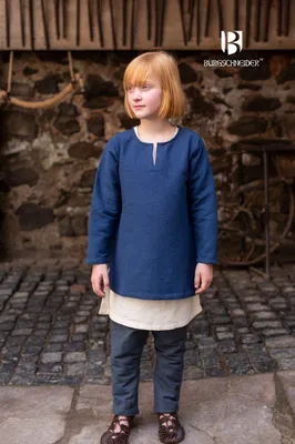 Produktbild von Kinder Mittelalter Tunika Eriksson Blau 128