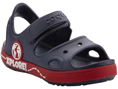 Produktbild von Coqui - Kinder Sandalen "Yogi" MR1472 (22,5 EU - 23 EU) (Rot/Marineblau)