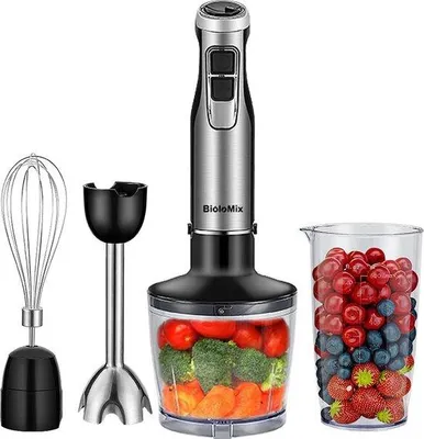 Obrázek produktu pro Ruční tyčový mixér 1200 W z nerezové oceli na smoothie