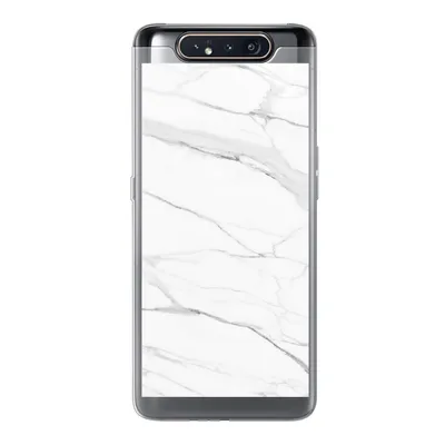 Produktbild von MuchoWow® Handyhülle Schutzhülle Hülle für Samsung Galaxy A80 Marmor - Weiß - Linie - Muster - Luxus - Marmoroptik Silikon Softcase Handy Hülle - Schutzdeckel