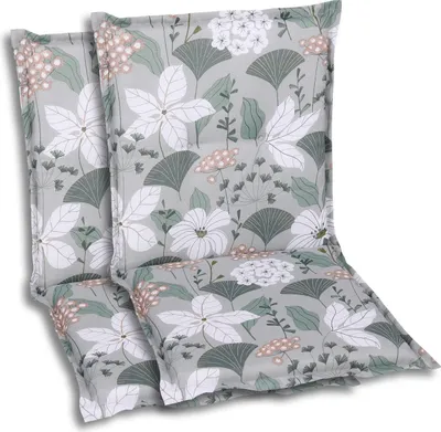 Produktbild von GO-DE Textil, Sesselauflage Niederlehner, 2er-Set, Farbe: grün, Maße ca.: 100 cm x 50 cm x 6 cm