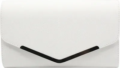 Produktbild von Weiß Glänzende Umschlag Clutch Geldbörsen für Damen Abend Geldbörsen und Clutches für Hochzeiten