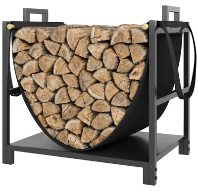 Productafbeelding van Outsunny houtopslagrek voor houtkachels, 47,5 x 33 x 44 cm, verhoogd model, draagvermogen tot 50 kg