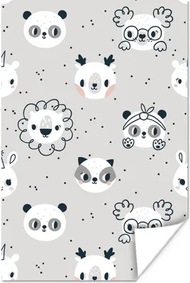Produktbild von MuchoWow® Poster Muster - Tiere - Polka dots 120x180 cm - Kunstposter