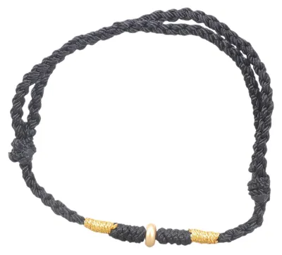 Produktbild von Haiki Gold Perlen Rot Schnur Armband für Freundschaft Verstellbar Handgewebt Arm