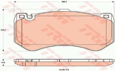 Produktbild von Trw Bremsbelagsatz, Scheibenbremse Vorderachse GDB1907