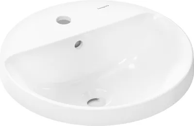 Obrázek produktu pro hansgrohe Xuniva S vestavné umyvadlo, s přepadem, 1 otvor pro baterii, 450x450mm, bílé, 60159450