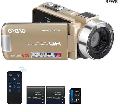 Immagine prodotto di Videocamera Full HD 1080p con zoom 18x, visione notturna e schermo rotante a 270°