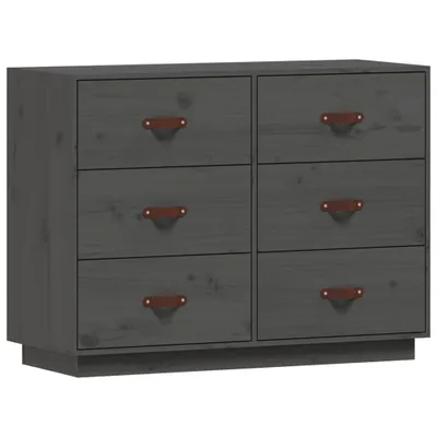 Immagine prodotto di Credenza Grigia 100x40x75 cm in Legno Massello di Pino
