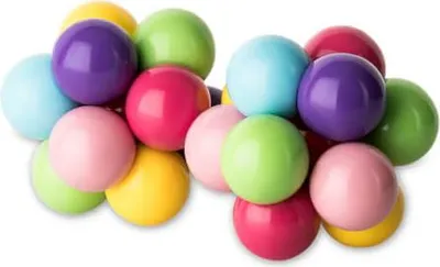 A pile of colorful balls.