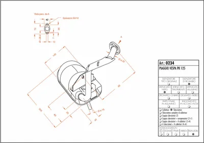 Produktbild von Auspuffanlage LeoVince Komplettanlage SITO, Stahl für Piaggio Vespa PK 125