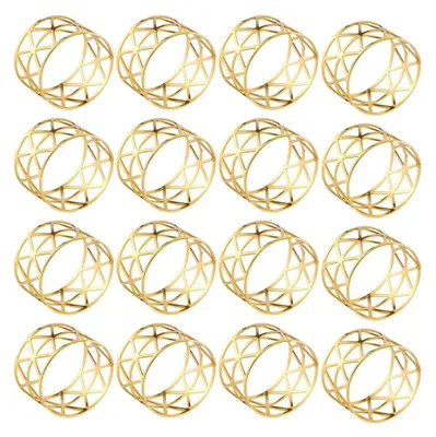 Produktbild von Set aus 12 Metallserviettenringen, Wiederverwendbar, Vintage Stil