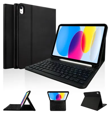 Obrázok produktu pre Poťah na klávesnicu pre modely 11, 2025, A3354, A3355, A3356, 10, 2022, A2696, A2757, A2777. Štíhly ochranný obal pre bezdrôtovú Bluetooth klávesnicu A16, 11. generácia, 10. generácia a 11. generácia. Čierna farba