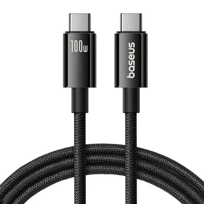 Produktbild von Baseus Kabel USB Tungsten Gold USB-C auf USB-C 100W 1,5m (schwarz)
