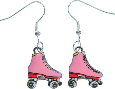 Produktbild von Rollschuhe rosa Ohrringe Miniblings Hänger Rollerskates Stiefel Skates Metall