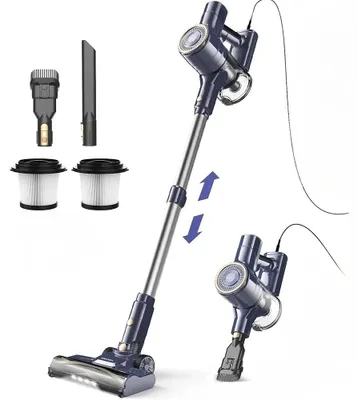 Immagine prodotto di Aspirapolvere 3-in-1 con cavo - 600 W - Filtro HEPA - Senza sacco - Aspirapolvere portatile - Cavo da 6 metri - Colore blu