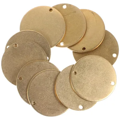 Image de Moules vierges - Rondes - Diamètre de 20 mm - 10 pièces - Laiton