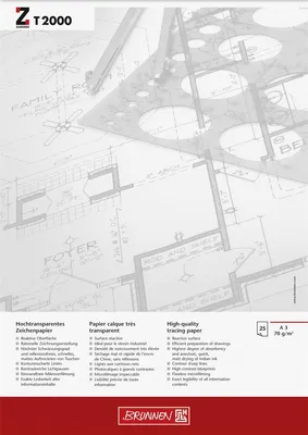 Immagine prodotto di 5X BRUNNEN 1047360 Entwurfblock A3 70g  T2000 25Bl