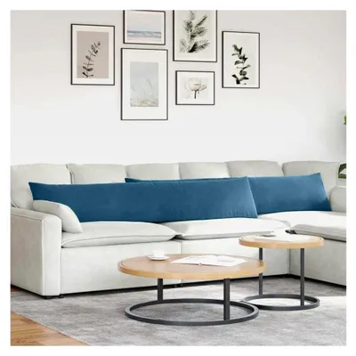 Produktbild von Sofakissen 2 Stück Blau 200 x 40 cm Cordstoff
