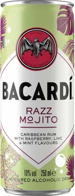 Produktbild von Bacardi Razz Mojito Mischgetränk mit Alkohol in der Dose 250ml