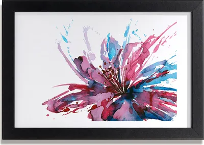 Produktbild von Bild 30x20 MDF-Rahmen, Wandkunst zusammenfassung Blume