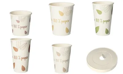 Produktbild von Trinkbecher, Pappe "pure" 0,4 l Ø 9 cm · 13,9 cm "ZERO"