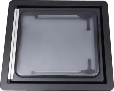 Image de Lanterneau, angle d'ouverture maximal 70°, construction en aluminium durable, noir