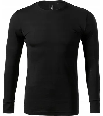 Image de Malfini - T-shirt « Premium Merino Rise » pour homme, manches longues PP11266 (XXL) (noir)