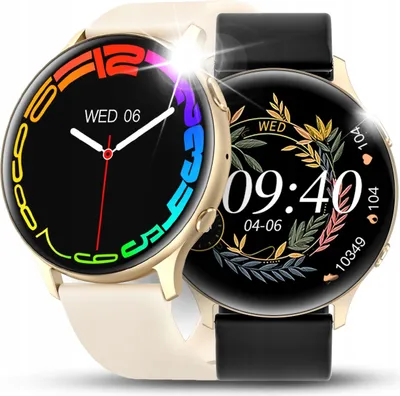 Zdjęcie produktu dla Smartwatch Zegarek Damski Menu Pl Rozmowy Powiadomienia Smart Watch Złoty